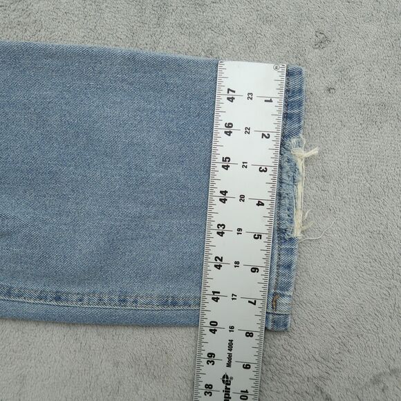 TinselTown Jeans Women's 7 High-Rise Baggy Straight 32.5" Inseam Distressed NWT - Picture 4 of 15